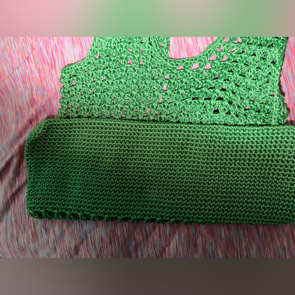 Free people bag crochet green
